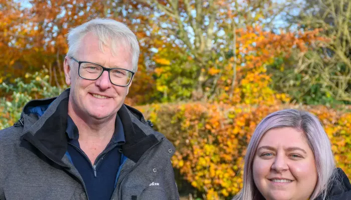 Rob Smith and Emily Mason at University of Kent