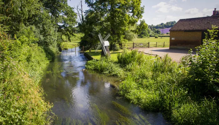 River and windmill