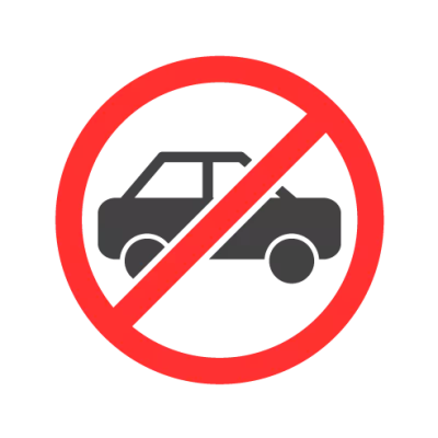 No motor vehicles