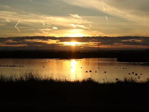 Winter sunset at Oare Marshes