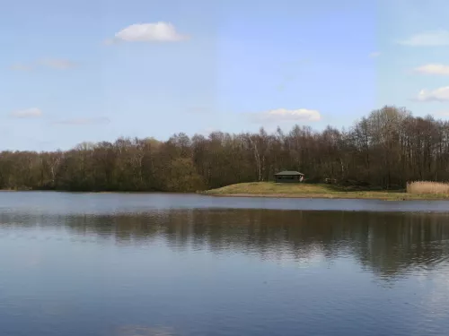 Wide angle of Sevenoaks Nature Reserve's East Lake by Dave Warren