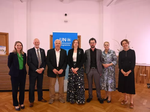 A row of people at the UNEP World Environment Day event in Brussels